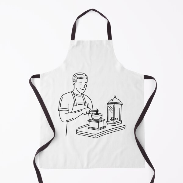 Item preview, Barista using a coffee grinder in cafe designed and sold by rasagamastore.
