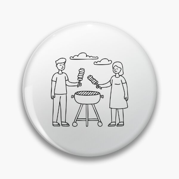 Item preview, Family grilling food on a barbecue designed and sold by rasagamastore.