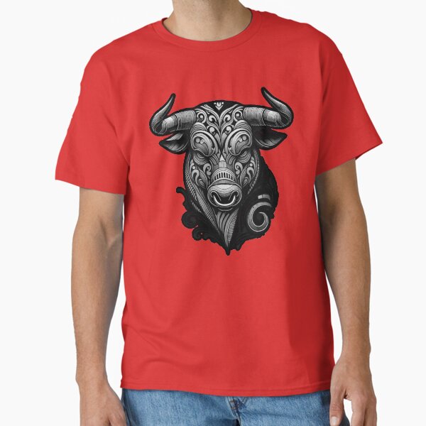 Item preview, Black and White Tribal Bull - Intricate Digital Art designed and sold by Maguels.