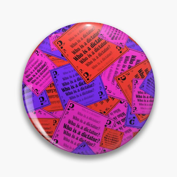Item preview, A bright pattern of signs with the question "Who is a dictator?" designed and sold by Cherevan.