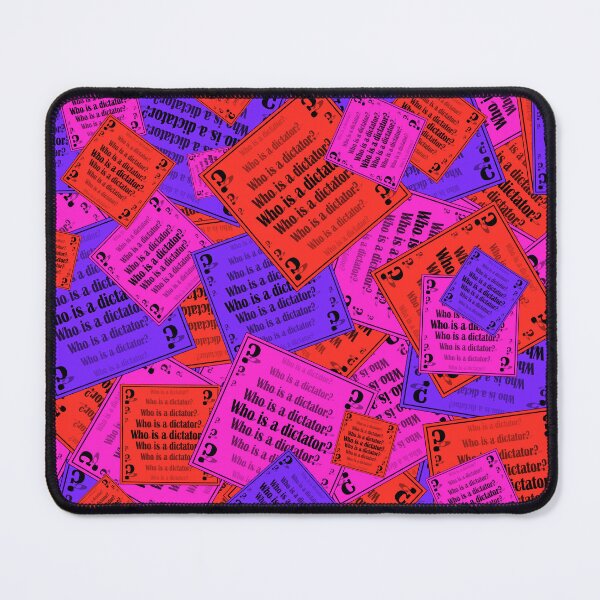 Item preview, A bright pattern of signs with the question "Who is a dictator?" designed and sold by Cherevan.