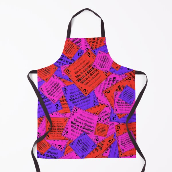 Item preview, A bright pattern of signs with the question "Who is a dictator?" designed and sold by Cherevan.