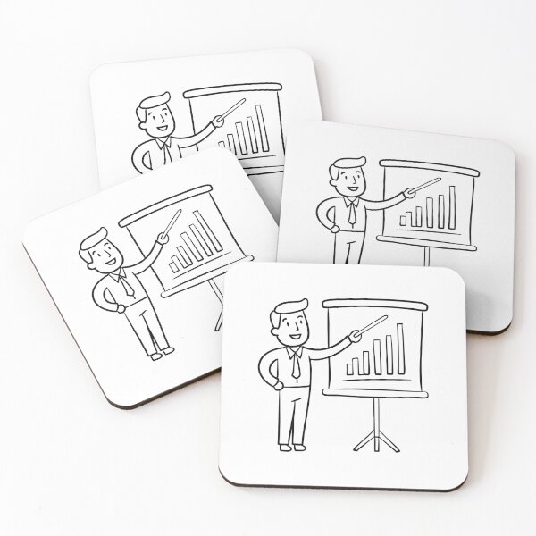 Item preview, Presenter drawing a bar graph in a meeting designed and sold by rasagamastore.