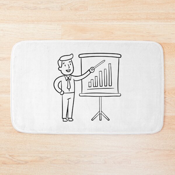 Item preview, Presenter drawing a bar graph in a meeting designed and sold by rasagamastore.