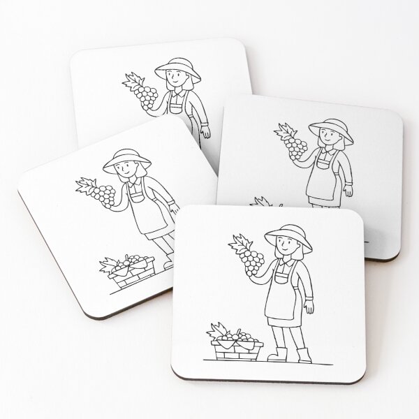 Item preview, Farmer harvesting grapes in vineyard designed and sold by rasagamastore.