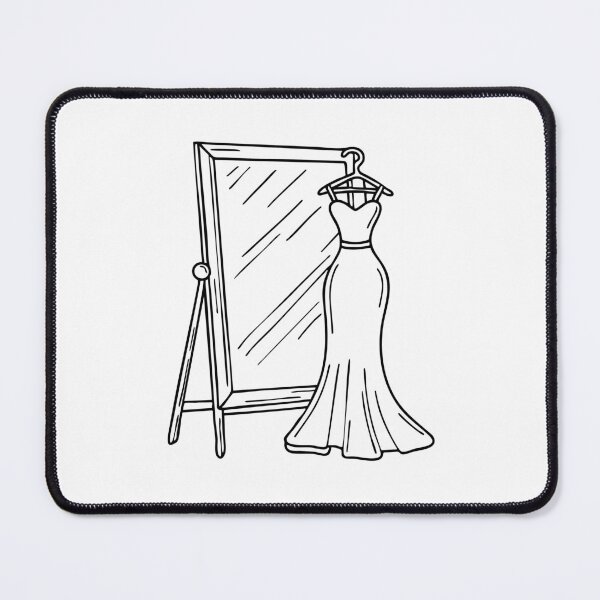 Item preview, Flowing gown on hanger by a mirror designed and sold by rasagamastore.