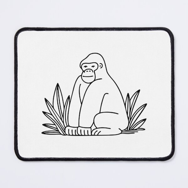 Item preview, Gorilla resting in zoo foliage designed and sold by rasagamastore.