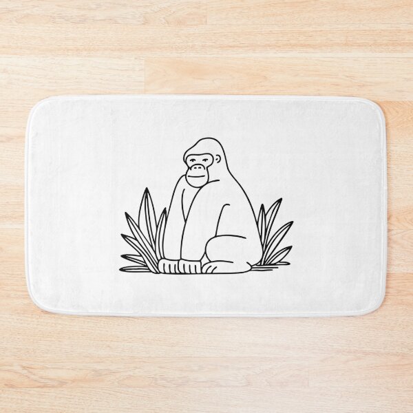 Item preview, Gorilla resting in zoo foliage designed and sold by rasagamastore.