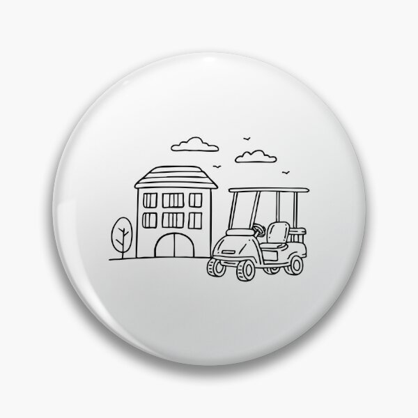Item preview, Doodle illustration of a family riding in a golf cart designed and sold by rasagamastore.