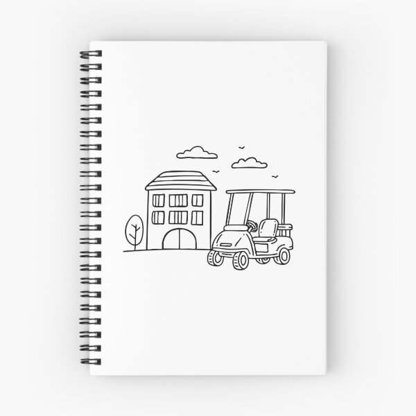 Item preview, Doodle illustration of a family riding in a golf cart designed and sold by rasagamastore.
