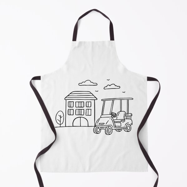 Item preview, Doodle illustration of a family riding in a golf cart designed and sold by rasagamastore.