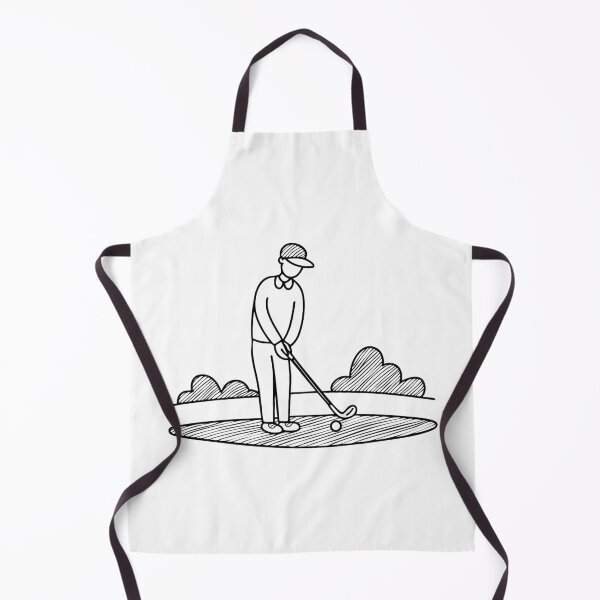 Item preview, Doodle illustration of a golfer preparing a shot designed and sold by rasagamastore.