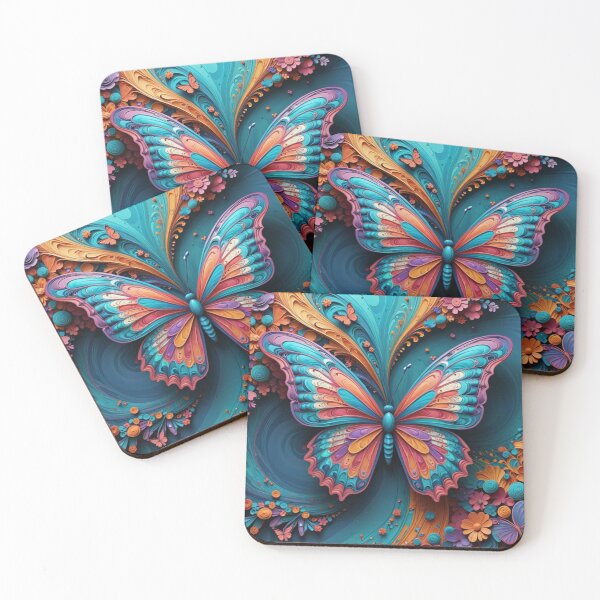Item preview, Intricate Butterfly in Fiery Hues designed and sold by Harmonic_Layers.
