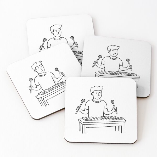 Item preview, Doodle illustration of a musician playing a glockenspiel designed and sold by rasagamastore.