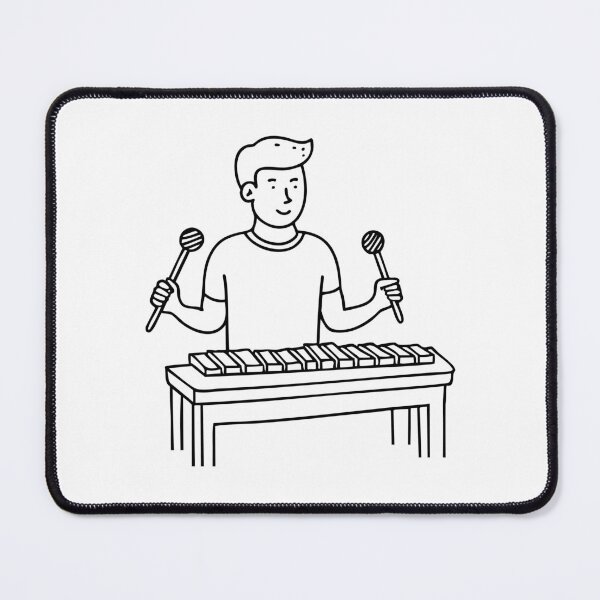 Item preview, Doodle illustration of a musician playing a glockenspiel designed and sold by rasagamastore.
