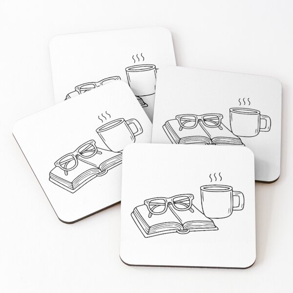 Item preview, Doodle illustration of reading glasses on an open book designed and sold by rasagamastore.