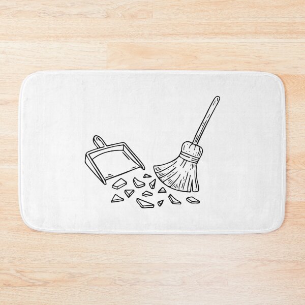 Item preview, Doodle illustration of cleaning glass shards with a broom designed and sold by rasagamastore.