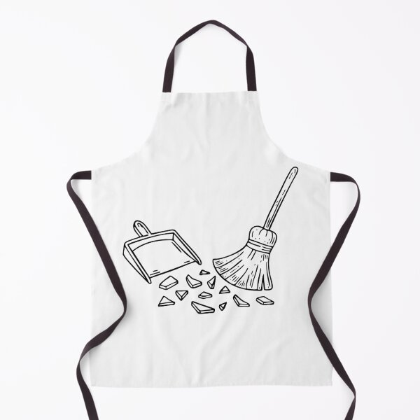 Item preview, Doodle illustration of cleaning glass shards with a broom designed and sold by rasagamastore.