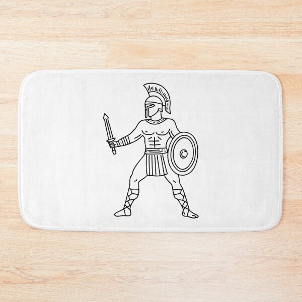 Item preview, Doodle illustration of a gladiator designed and sold by rasagamastore.