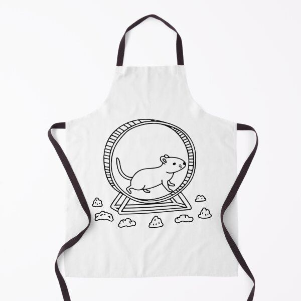 Item preview, Doodle illustration of a gerbil running in a cage with food nearby designed and sold by rasagamastore.