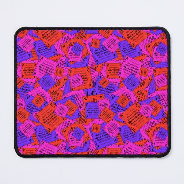 Item preview, A bright pattern of signs with the question "Who is a dictator?" designed and sold by Cherevan.