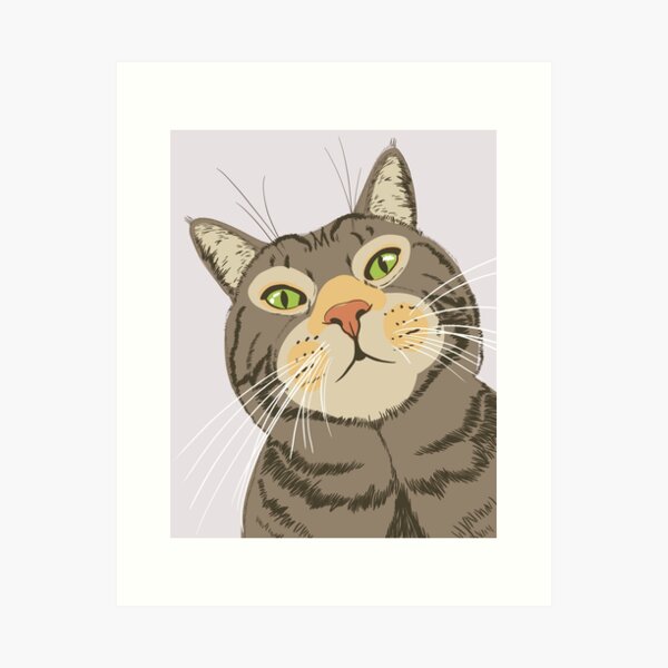 Item preview, Retro Portrait of a Tabby Cat designed and sold by NorthernReighnArtworks.