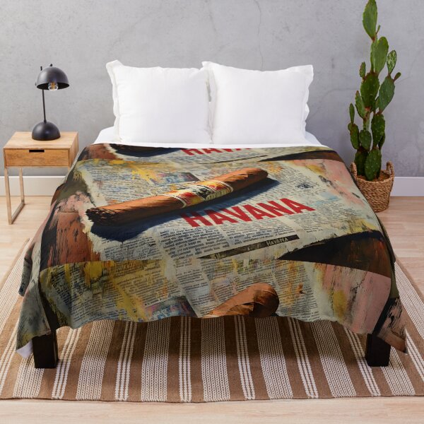 Item preview, Cuban Heritage - Rolled Cigar on HAVANA Newspaper Evoking the Rich Essence of Cuban Culture designed and sold by OlfactoART Studio.