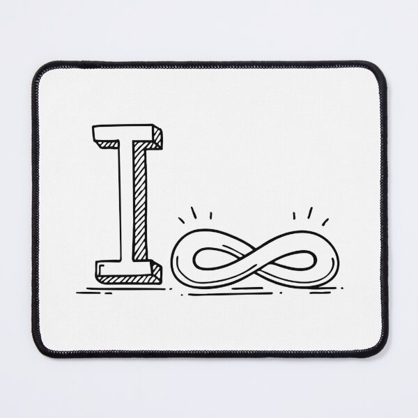 Item preview, A doodle illustration of letter I and Infinity designed and sold by rasagamastore.