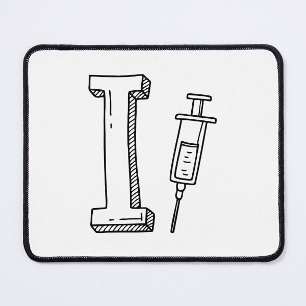 Item preview, A doodle illustration of letter I and Inject designed and sold by rasagamastore.