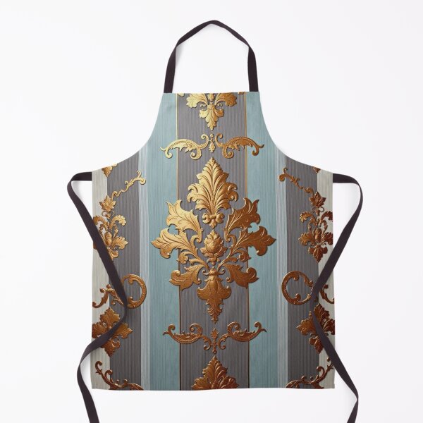 Item preview, Ice Aqua & Gray Striped Smoky Bronze Ombre Damask designed and sold by DesignsByPrnces.