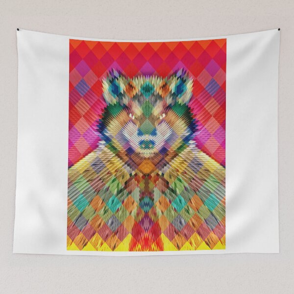 Item preview, Vibrant Abstract Wolf – Geometric Bold Colors designed and sold by Creative Spark.