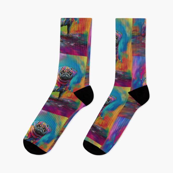 Item preview, Urban Abstract Graffiti Pug Dog – Vibrant Street Art Style designed and sold by Phat Dog Designs .