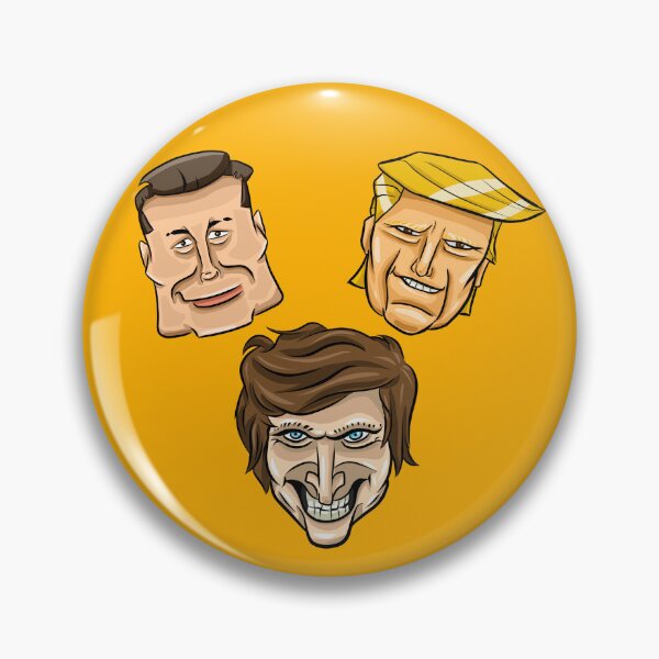 Item preview, Elon Musk, Javier Milei and Donald Trump - Trinidad Caricaturesca designed and sold by MechanicalART.
