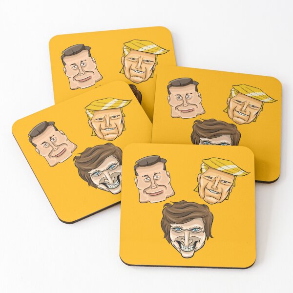 Item preview, Elon Musk, Javier Milei and Donald Trump - Trinidad Caricaturesca designed and sold by MechanicalART.