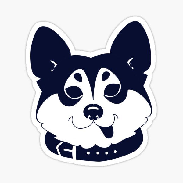 Vista previa del artículo con la obra «Cute Dog Logo », diseñado y vendido por UsserStudios.