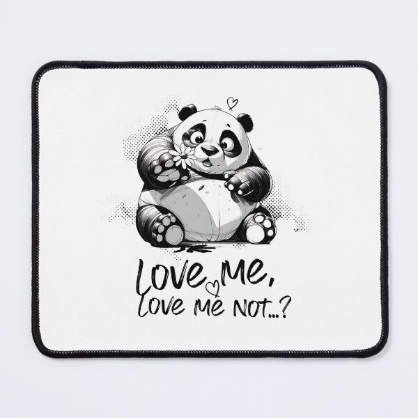 Item preview, Cute Panda Plucking Petals – 'Love Me, Love Me Not' Tee designed and sold by DAMOTAmagazine.