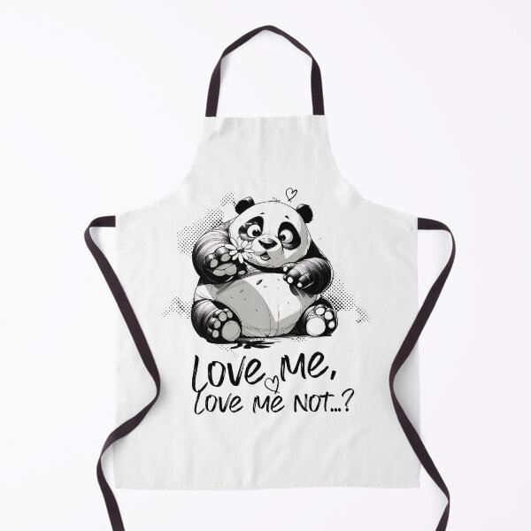 Item preview, Cute Panda Plucking Petals – 'Love Me, Love Me Not' Tee designed and sold by DAMOTAmagazine.