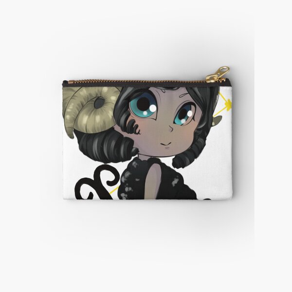 Artikelvorschau, Widder, schwarzes Chibi-Anime-Mädchen entworfen und verkauft von Vapishop.
