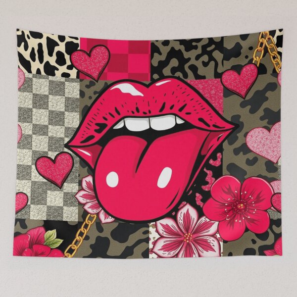 Item preview, Lips Patchwork  designed and sold by Roxburylane.