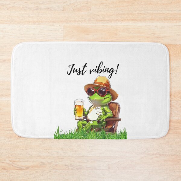 Item preview, frog, frog with beer, Just vibing, Funny frog designed and sold by WHDProduction45.