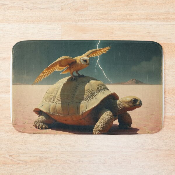 Item preview, Tortoise and Barn Owl designed and sold by HabitableMoons.