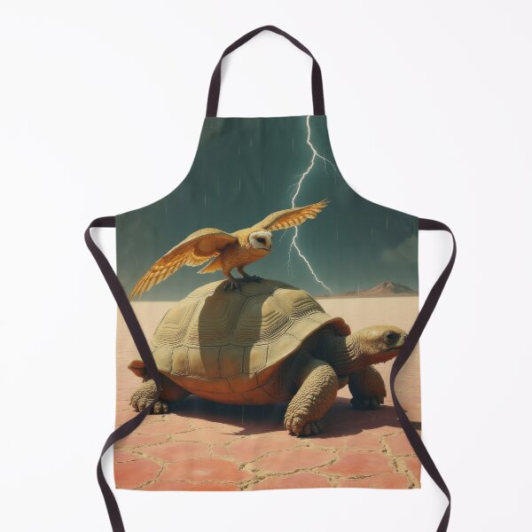 Item preview, Tortoise and Barn Owl designed and sold by HabitableMoons.