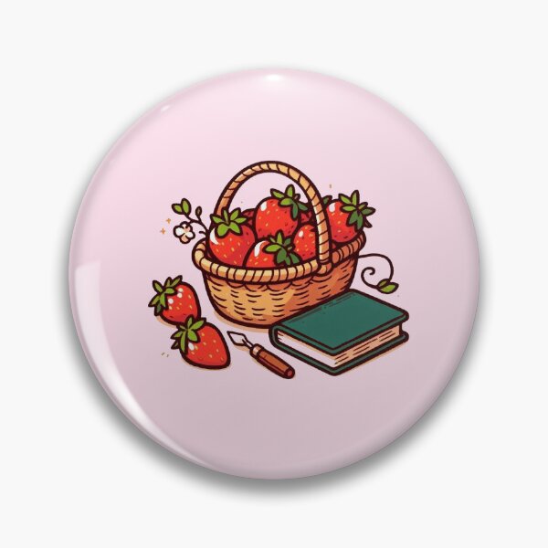 Item preview, Cottagecore Summer Bookish Strawberry Sticker designed and sold by needfulthingsco.