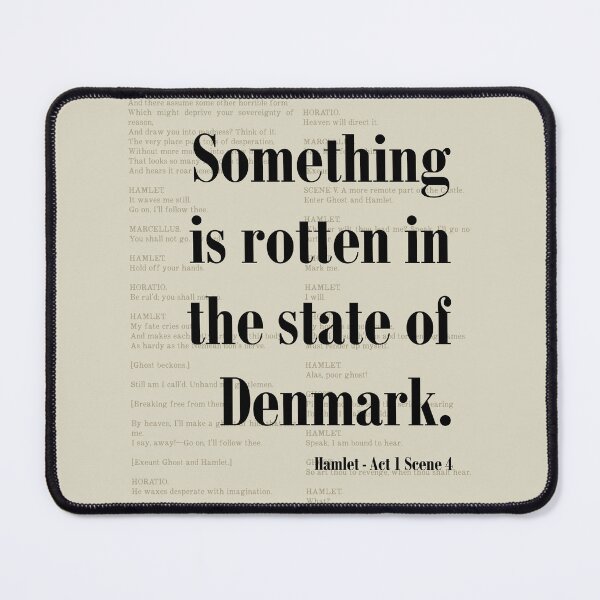 Item preview, Something is Rotten Hamlet Shakespeare Quote Literature designed and sold by kakarikihill.