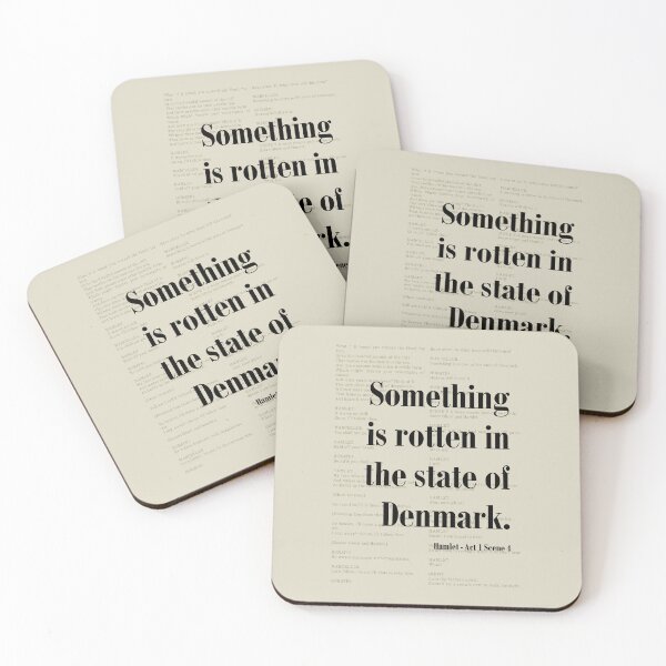Item preview, Something is Rotten Hamlet Shakespeare Quote Literature designed and sold by kakarikihill.