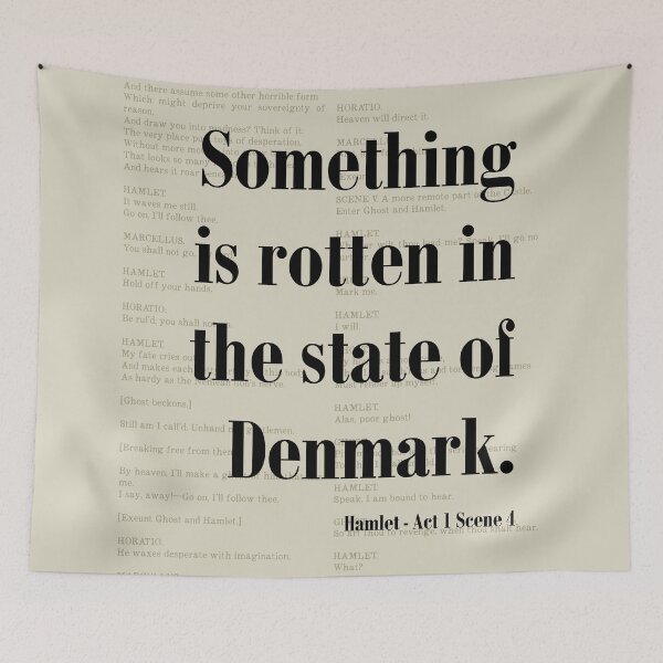 Item preview, Something is Rotten Hamlet Shakespeare Quote Literature designed and sold by kakarikihill.