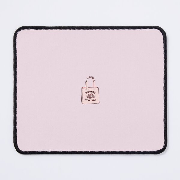 Item preview, Cute Pink Bookish Tote Bag “Support Your Local Library” designed and sold by needfulthingsco.