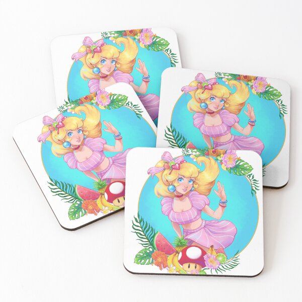 Item preview, tropical peach girl designed and sold by Pink Ghost art.