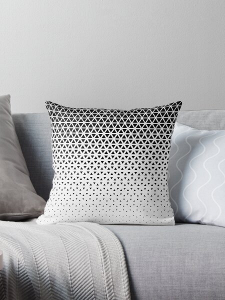 Item preview, Geometric Black & White Triangular Gradient designed and sold by AppliedDesigns1.