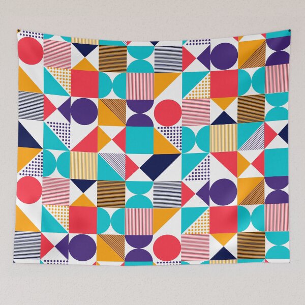 Item preview, Vibrant Geometric Patchwork Pattern designed and sold by AppliedDesigns1.